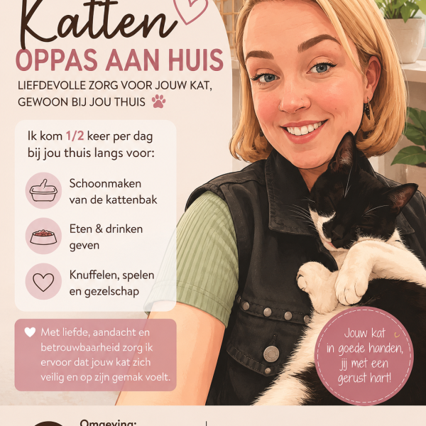 Kattenoppas Roos uit Anna Paulowna